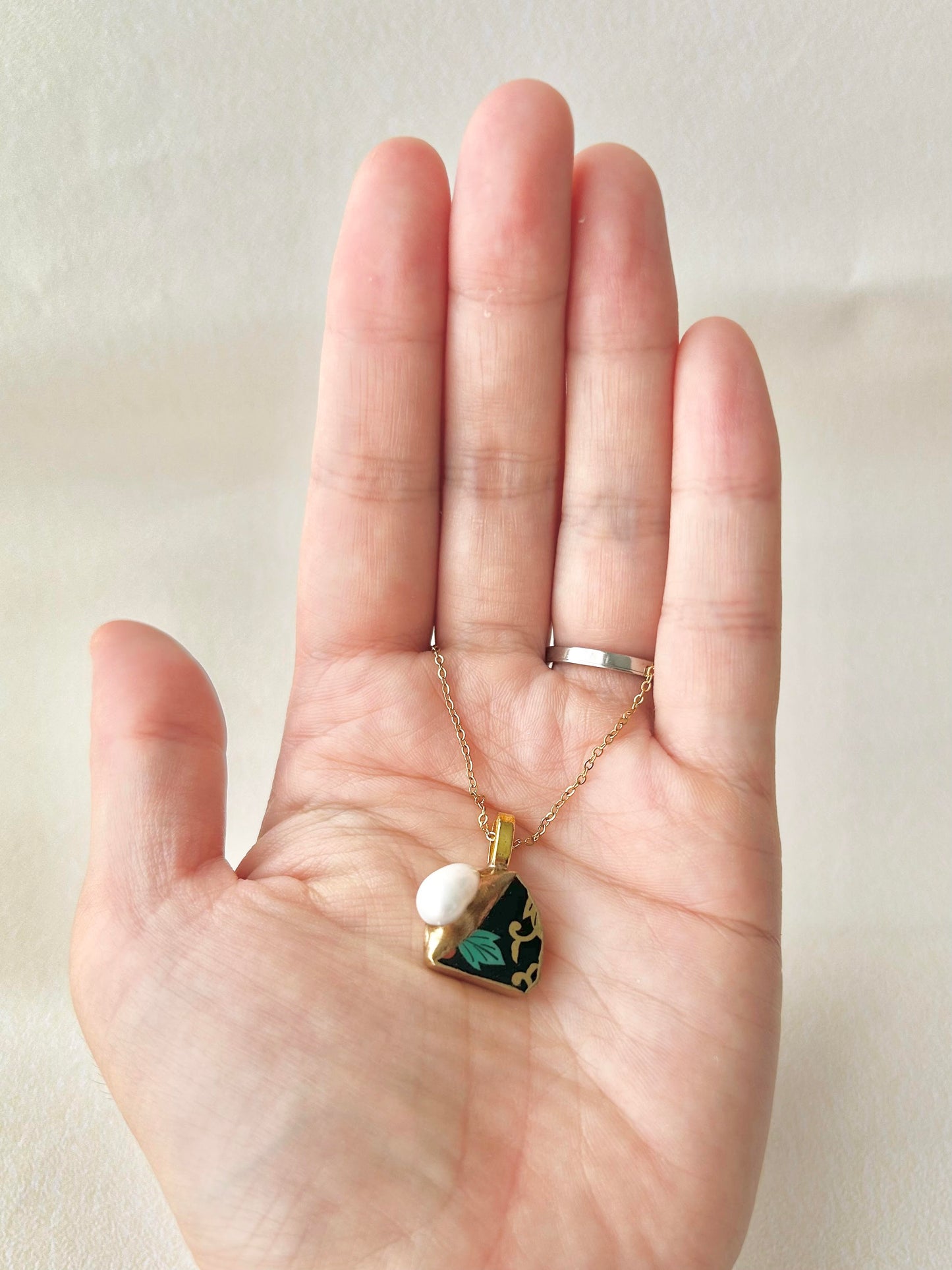Sea Drifted Porcelain Kintsugi Ring one-size-fits-all