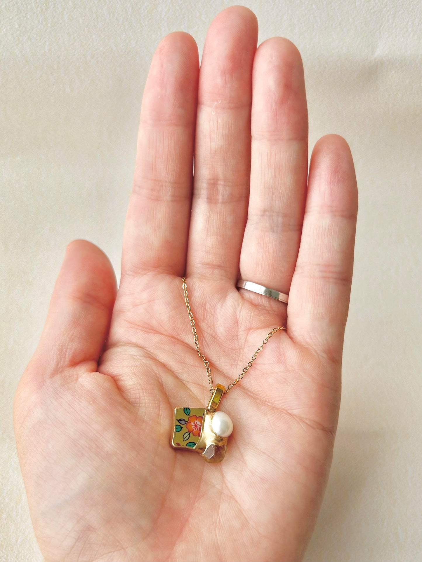 Sea Drifted Porcelain Kintsugi Ring one-size-fits-all