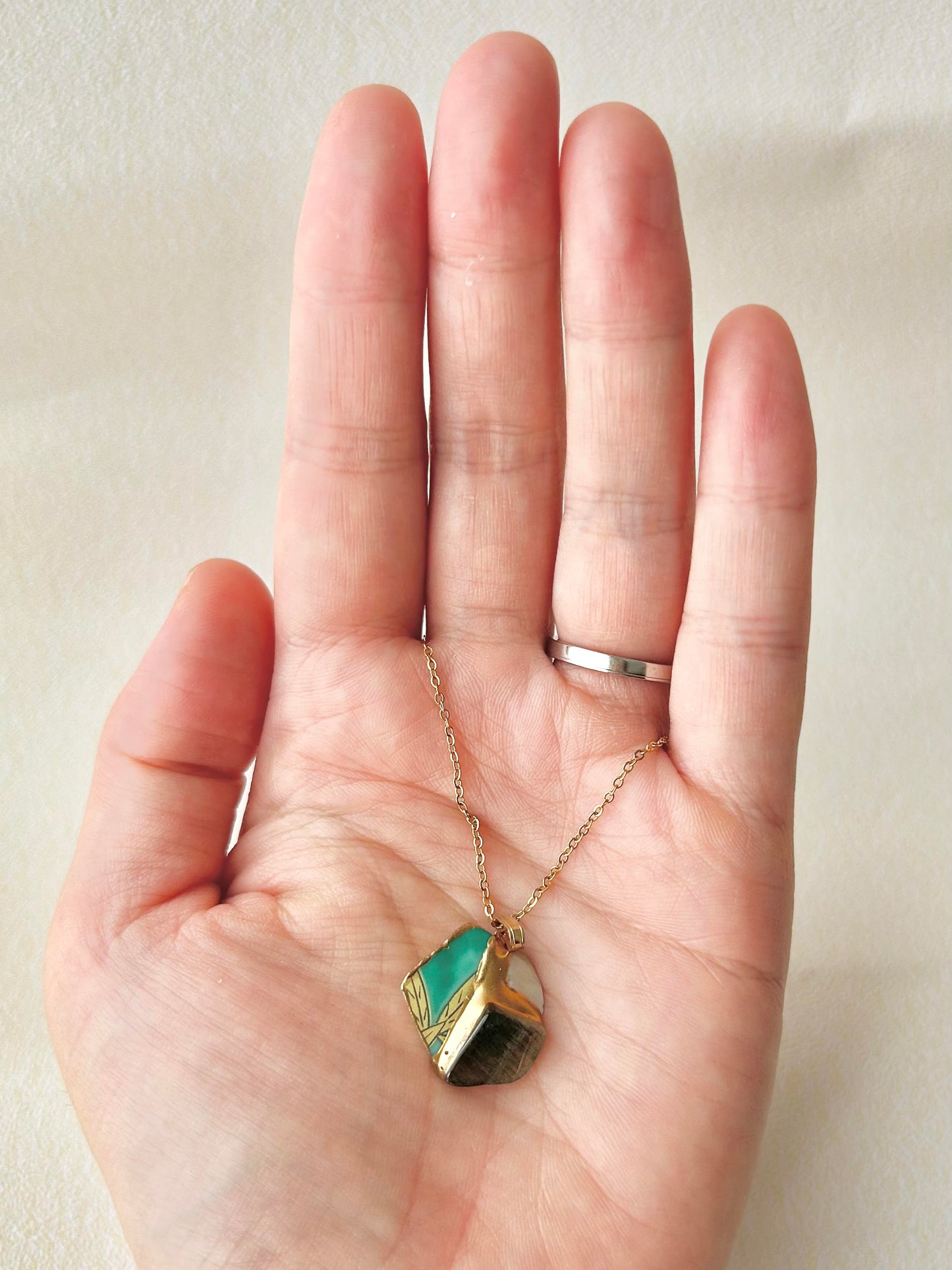 Sea Drifted Porcelain Kintsugi Ring one-size-fits-all