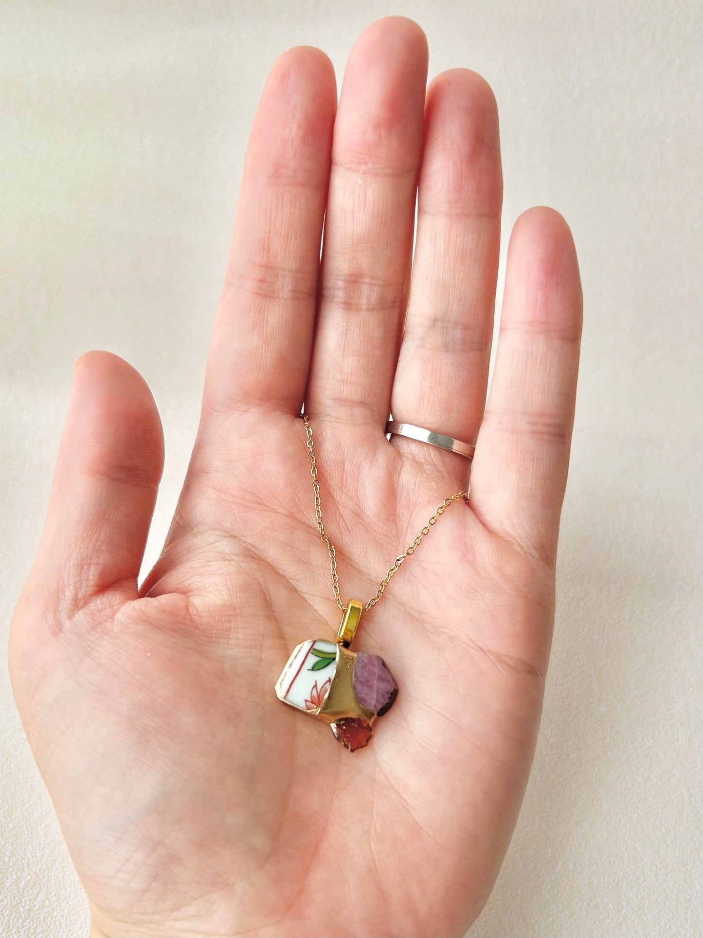 Sea Drifted Porcelain Kintsugi Ring one-size-fits-all
