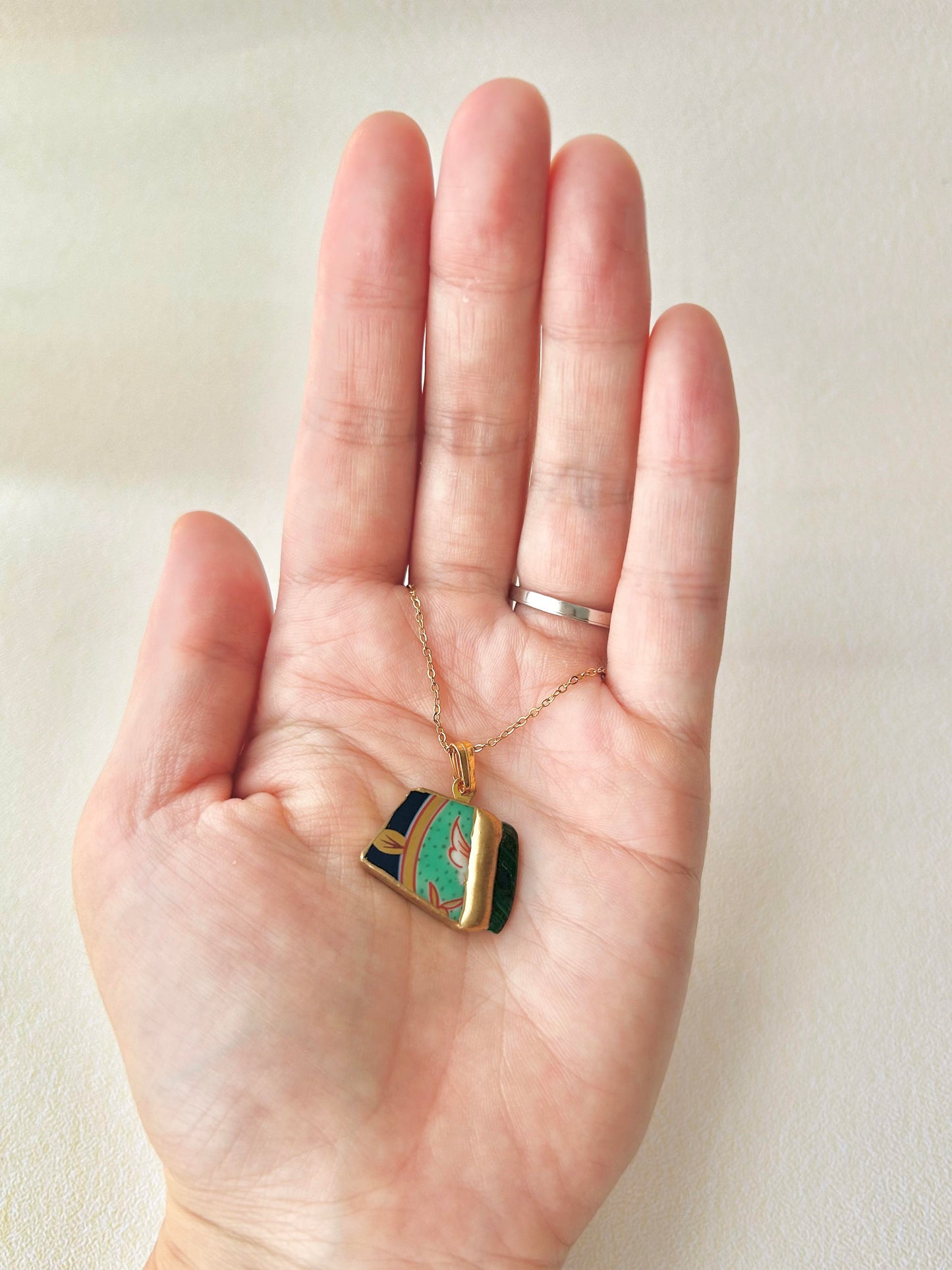 Sea Drifted Porcelain Kintsugi Ring one-size-fits-all