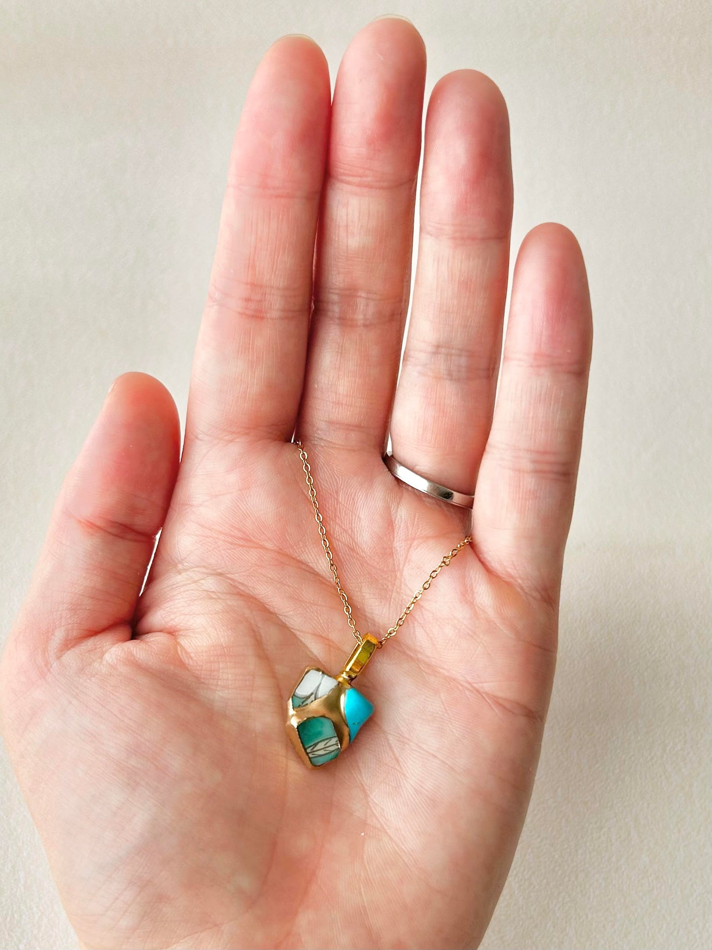 Sea Drifted Porcelain Kintsugi Ring one-size-fits-all