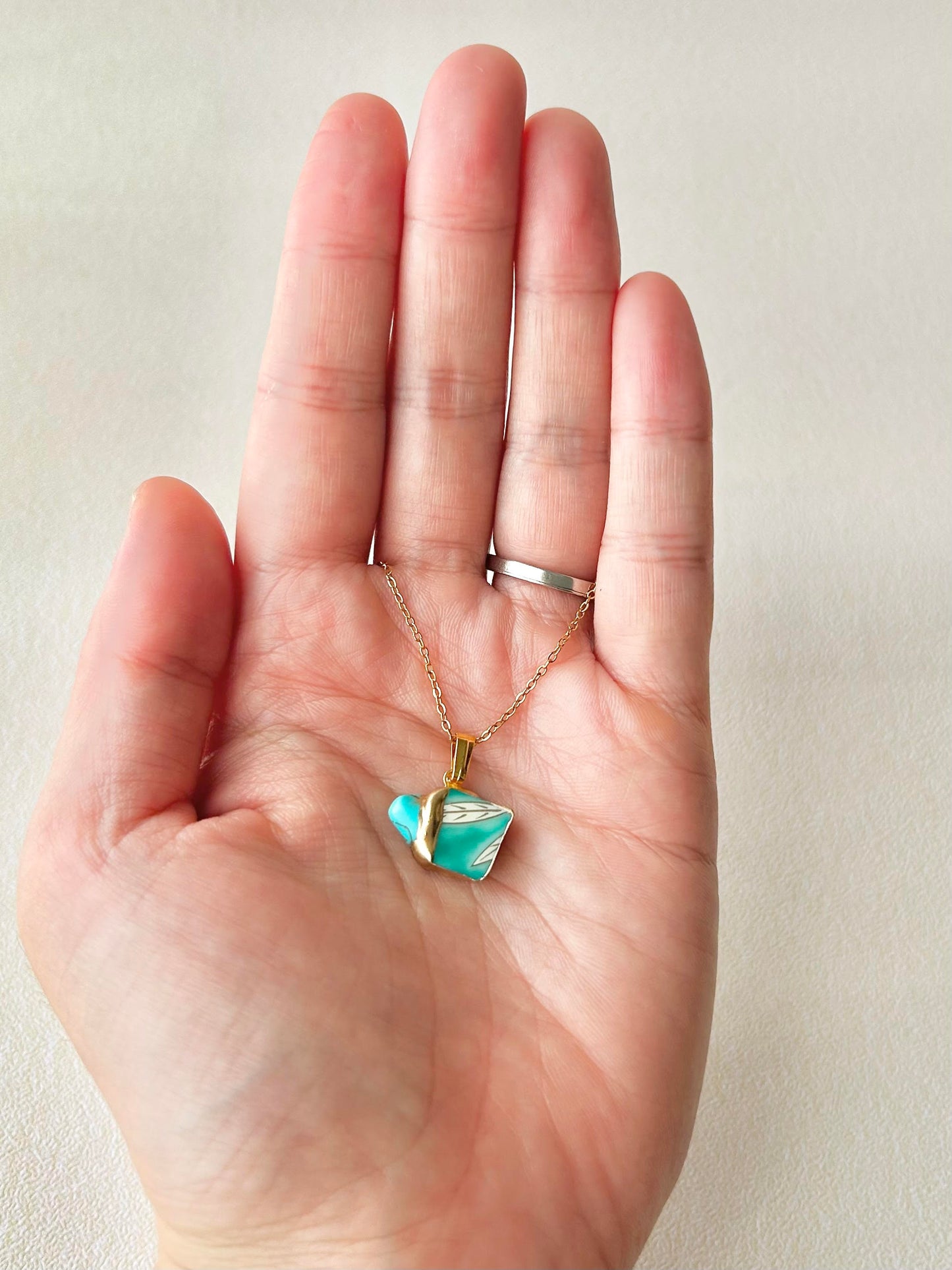 Sea Drifted Porcelain Kintsugi Ring one-size-fits-all
