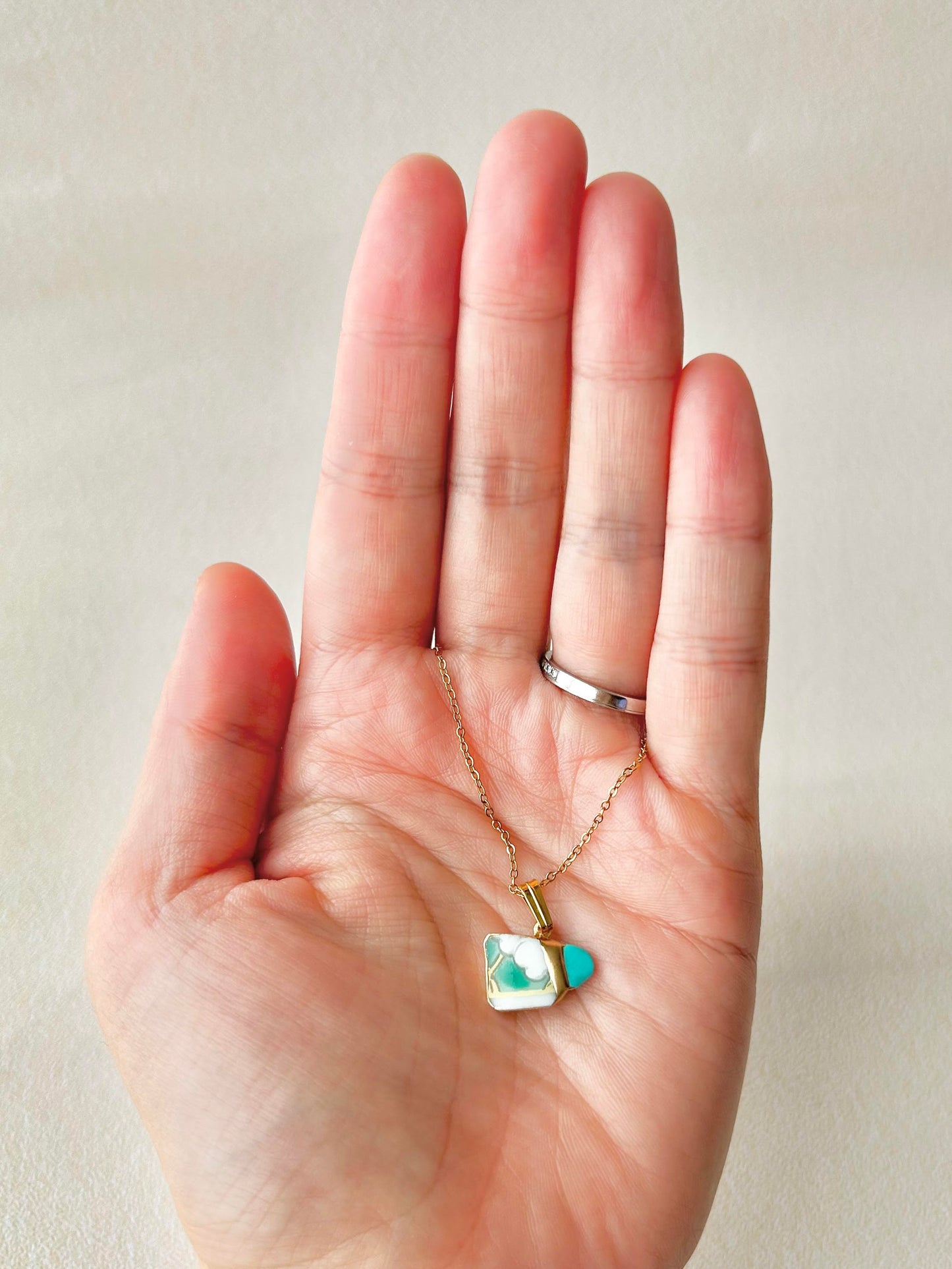 Sea Drifted Porcelain Kintsugi Ring one-size-fits-all