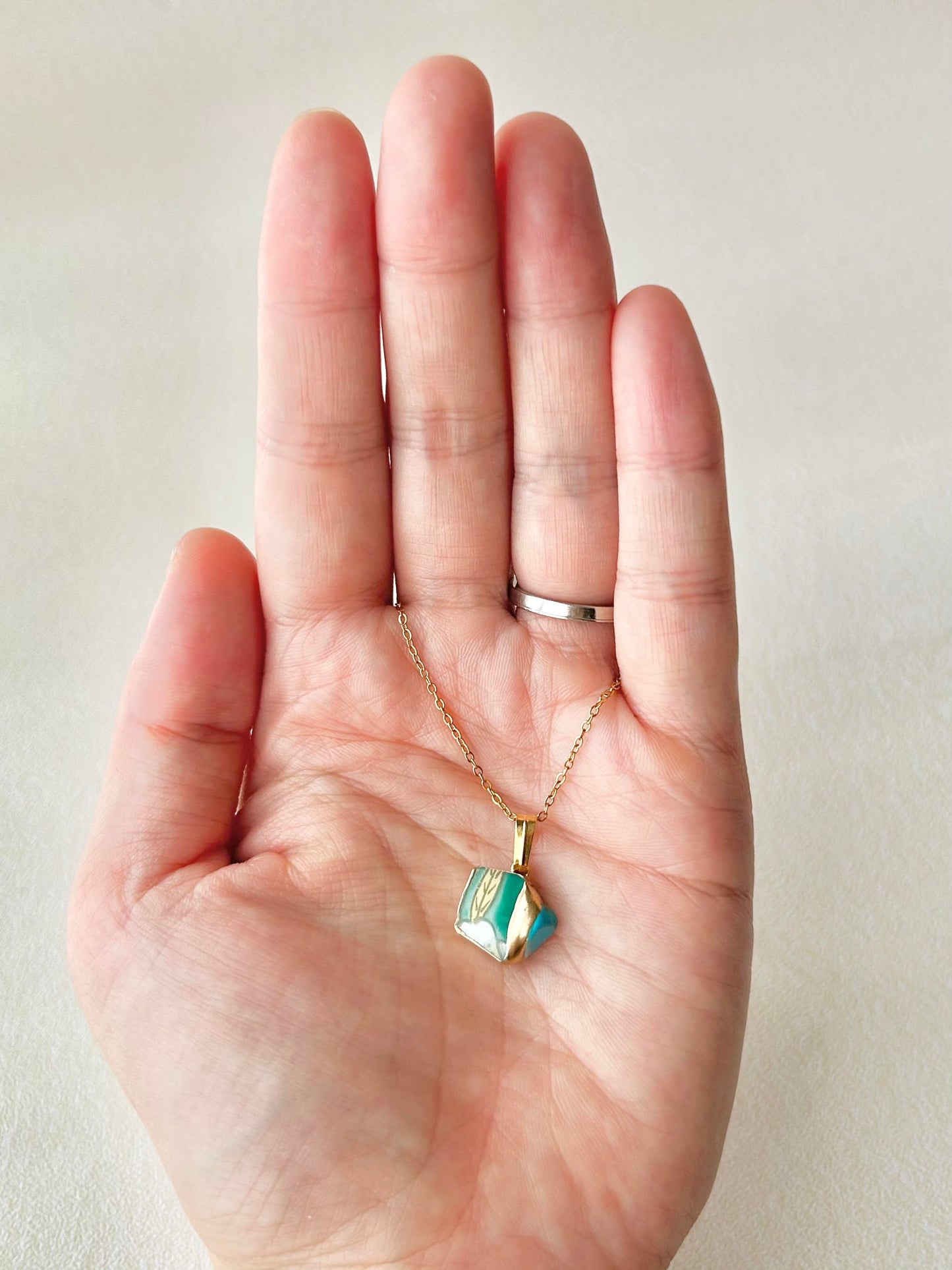 Sea Drifted Porcelain Kintsugi Ring one-size-fits-all