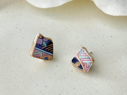 有田焼 金継ぎ サージカルステンレスピアス 和柄 伝統工芸 #319