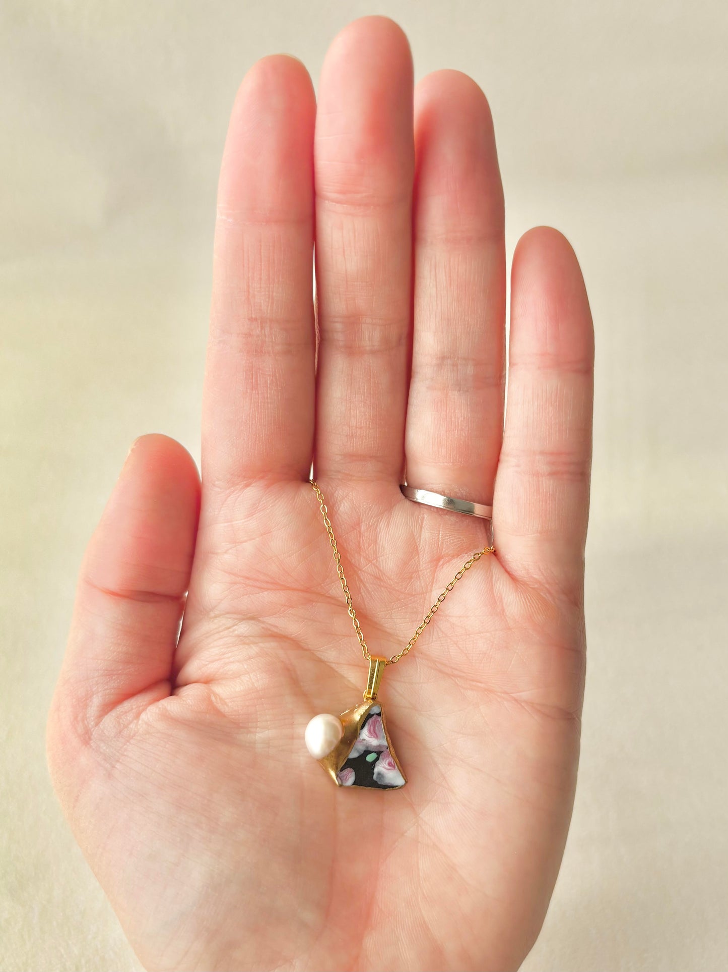 Sea Drifted Porcelain Kintsugi Ring one-size-fits-all