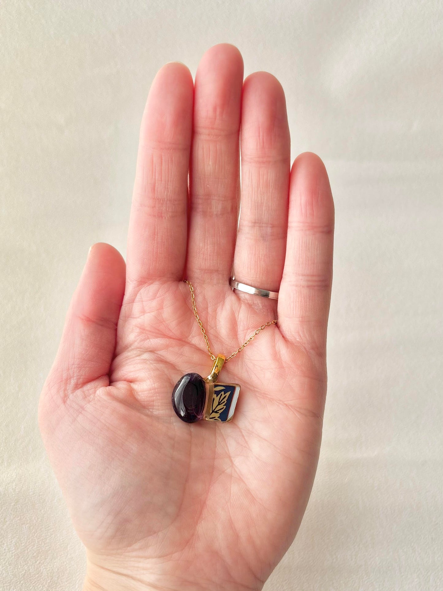 Sea Drifted Porcelain Kintsugi Ring one-size-fits-all