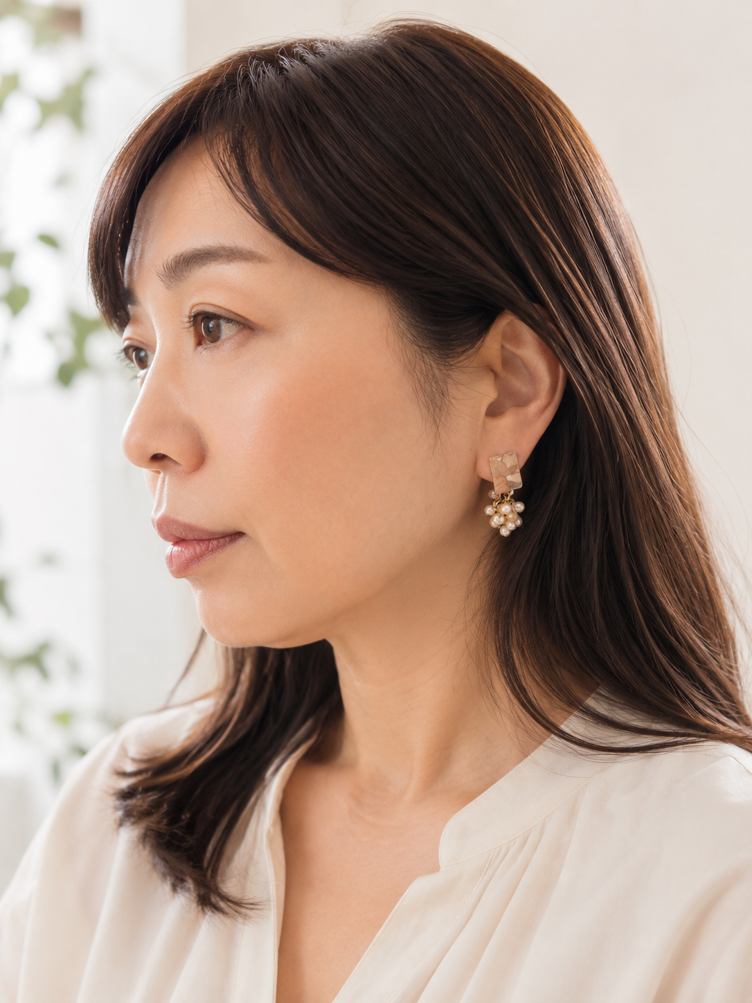 有田焼 花柄 金継ぎ サージカルステンレス ピアス 淡水パール 樹脂パール 伝統工芸 #a51