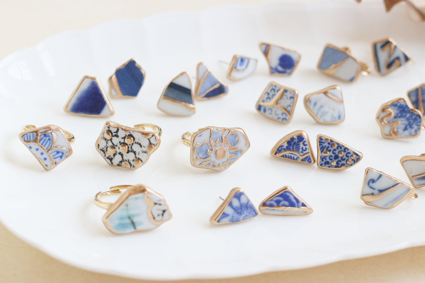 Sea Drifted Porcelain Kintsugi Ring one-size-fits-all