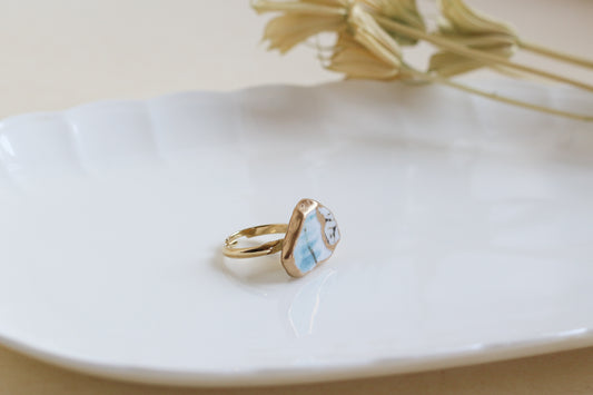 Sea Drifted Porcelain Kintsugi Ring one-size-fits-all