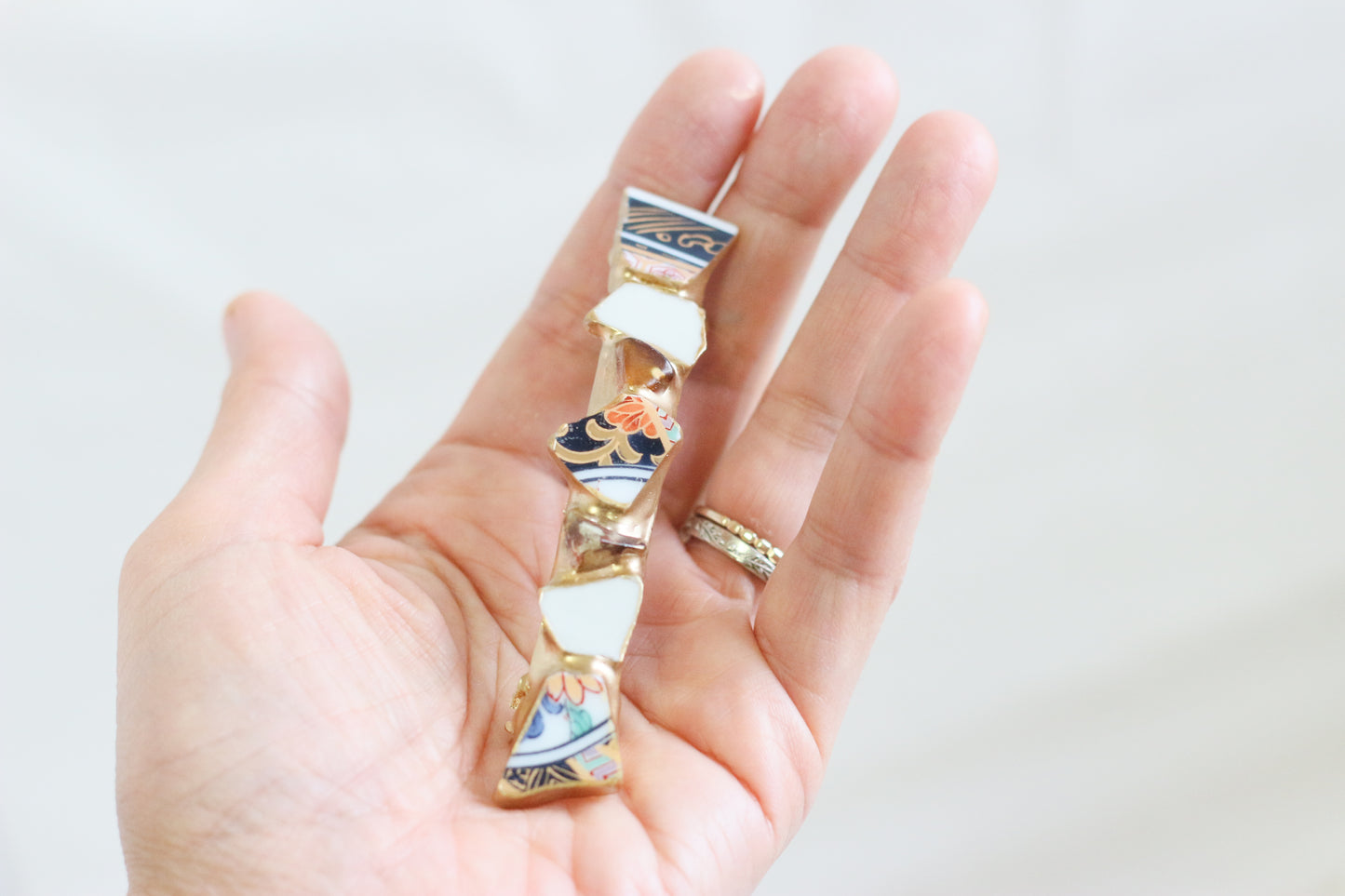 Sea Drifted Porcelain Kintsugi Ring one-size-fits-all