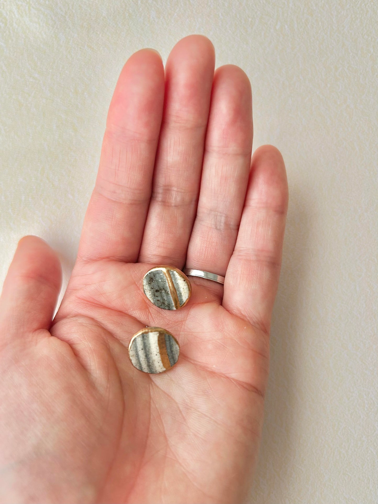 Sea Drifted Porcelain Kintsugi Ring one-size-fits-all