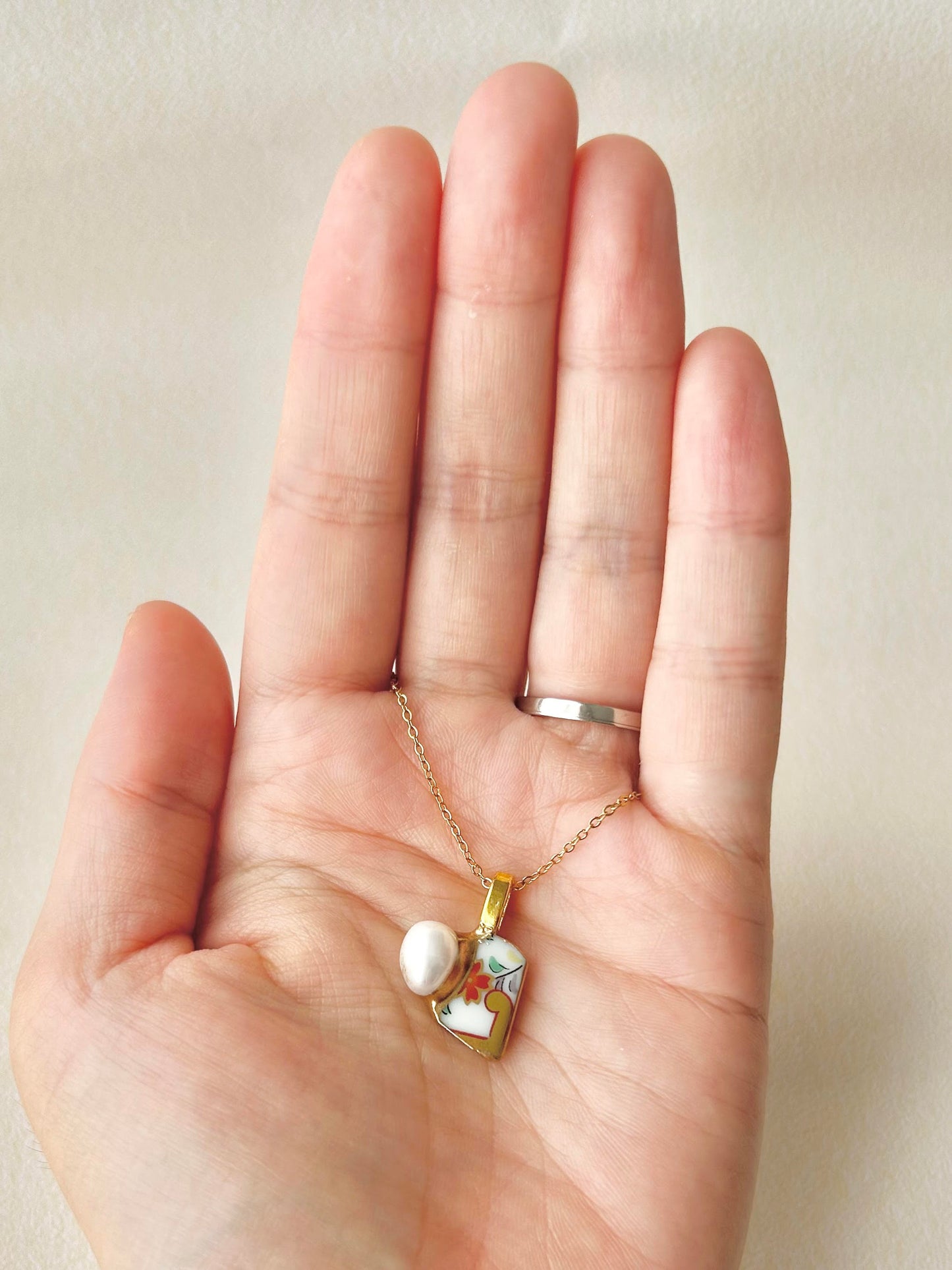 Sea Drifted Porcelain Kintsugi Ring one-size-fits-all