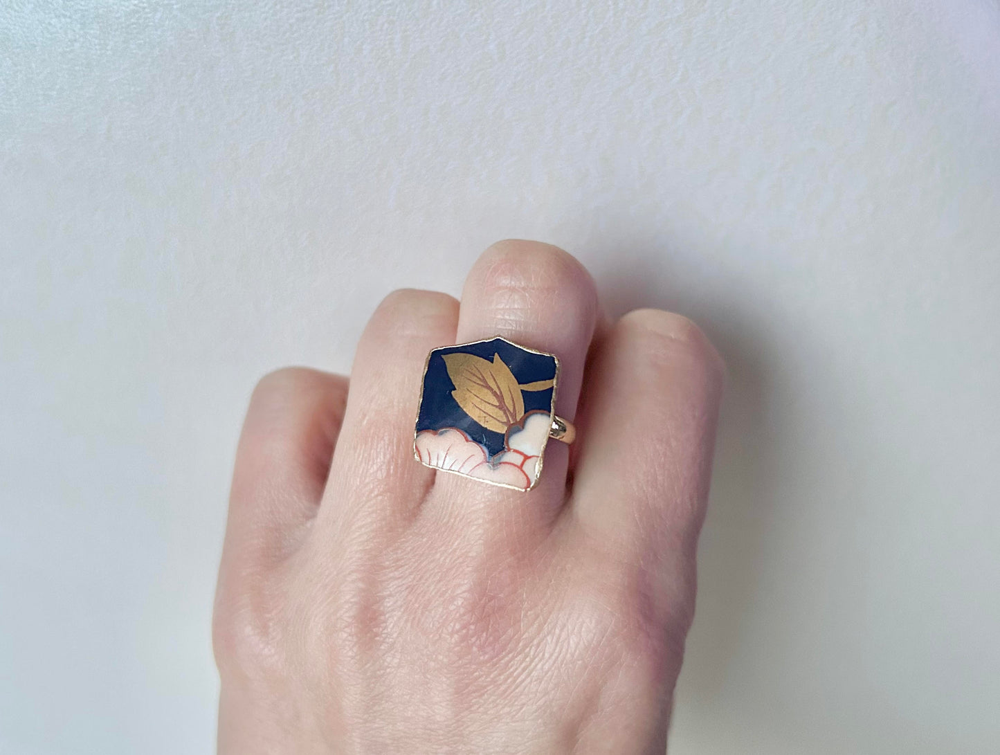 Sea Drifted Porcelain Kintsugi Ring one-size-fits-all