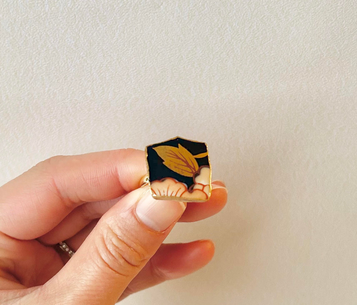 Sea Drifted Porcelain Kintsugi Ring one-size-fits-all