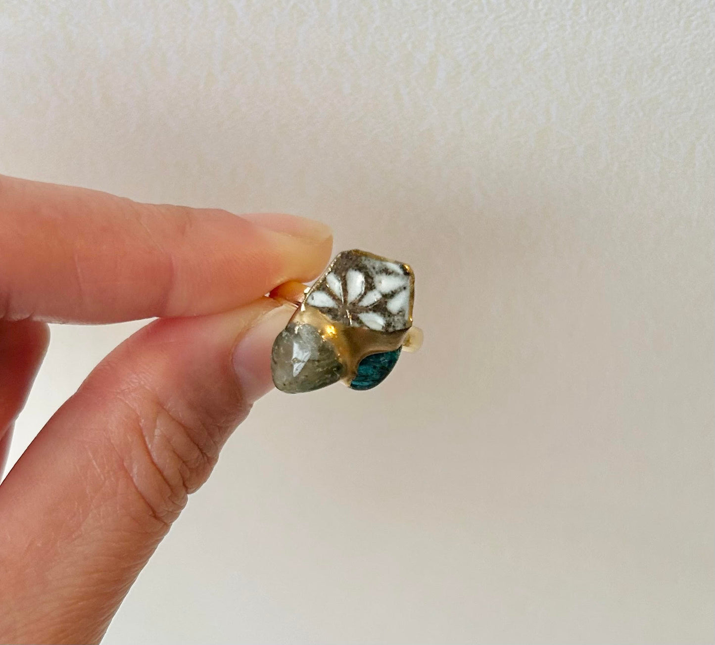 Sea Drifted Porcelain Kintsugi Ring one-size-fits-all
