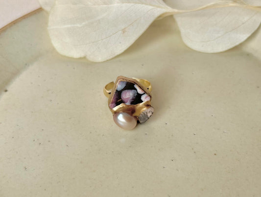 Sea Drifted Porcelain Kintsugi Ring one-size-fits-all