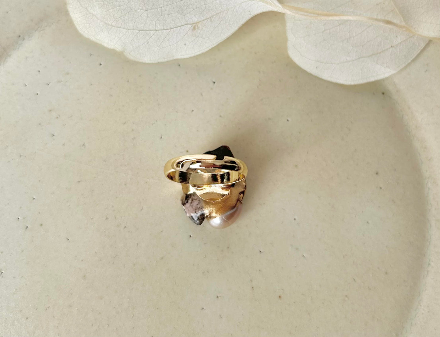 Sea Drifted Porcelain Kintsugi Ring one-size-fits-all