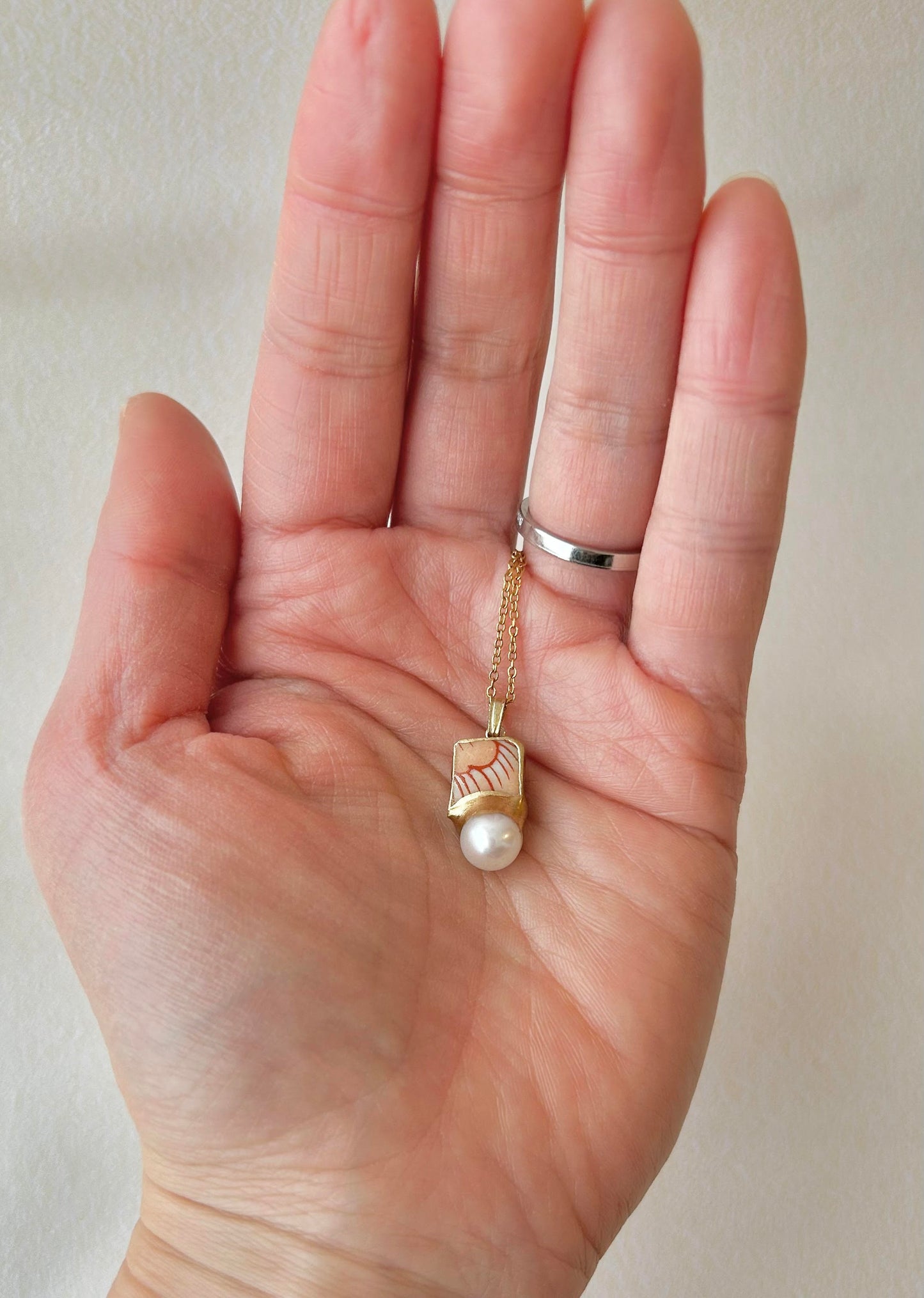 Sea Drifted Porcelain Kintsugi Ring one-size-fits-all