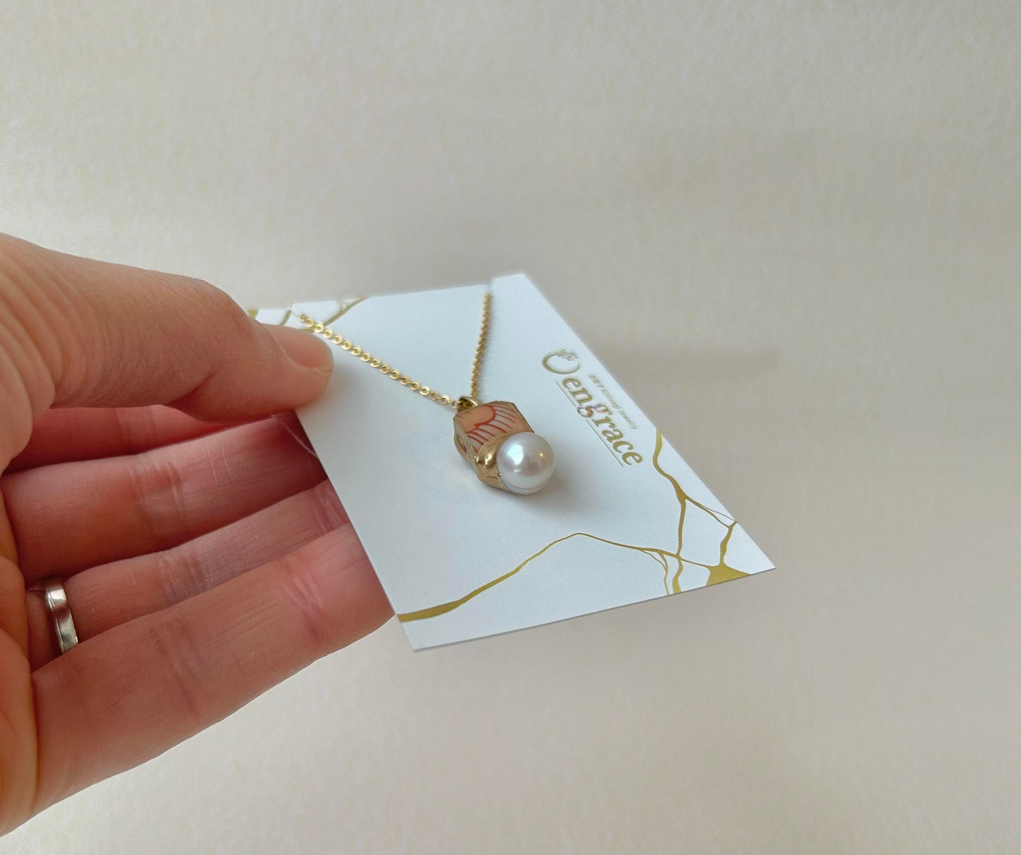 Sea Drifted Porcelain Kintsugi Ring one-size-fits-all