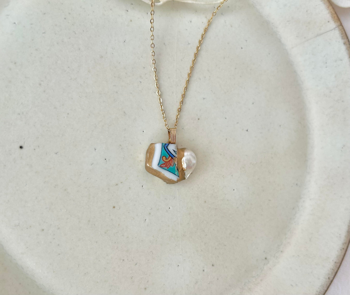 Sea Drifted Porcelain Kintsugi Ring one-size-fits-all
