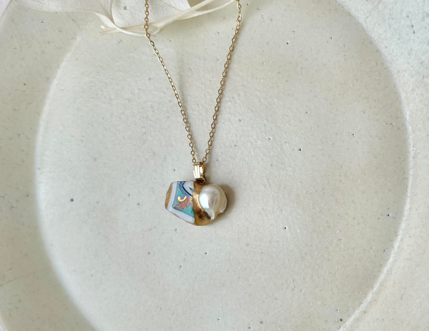 Sea Drifted Porcelain Kintsugi Ring one-size-fits-all