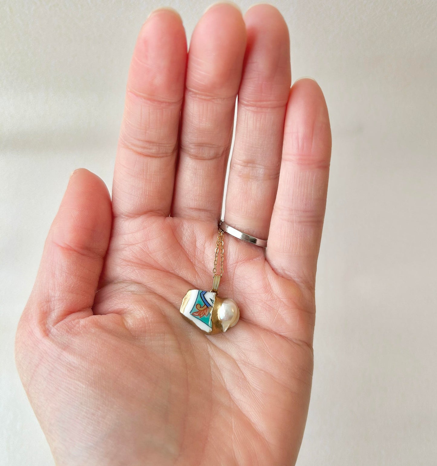 Sea Drifted Porcelain Kintsugi Ring one-size-fits-all