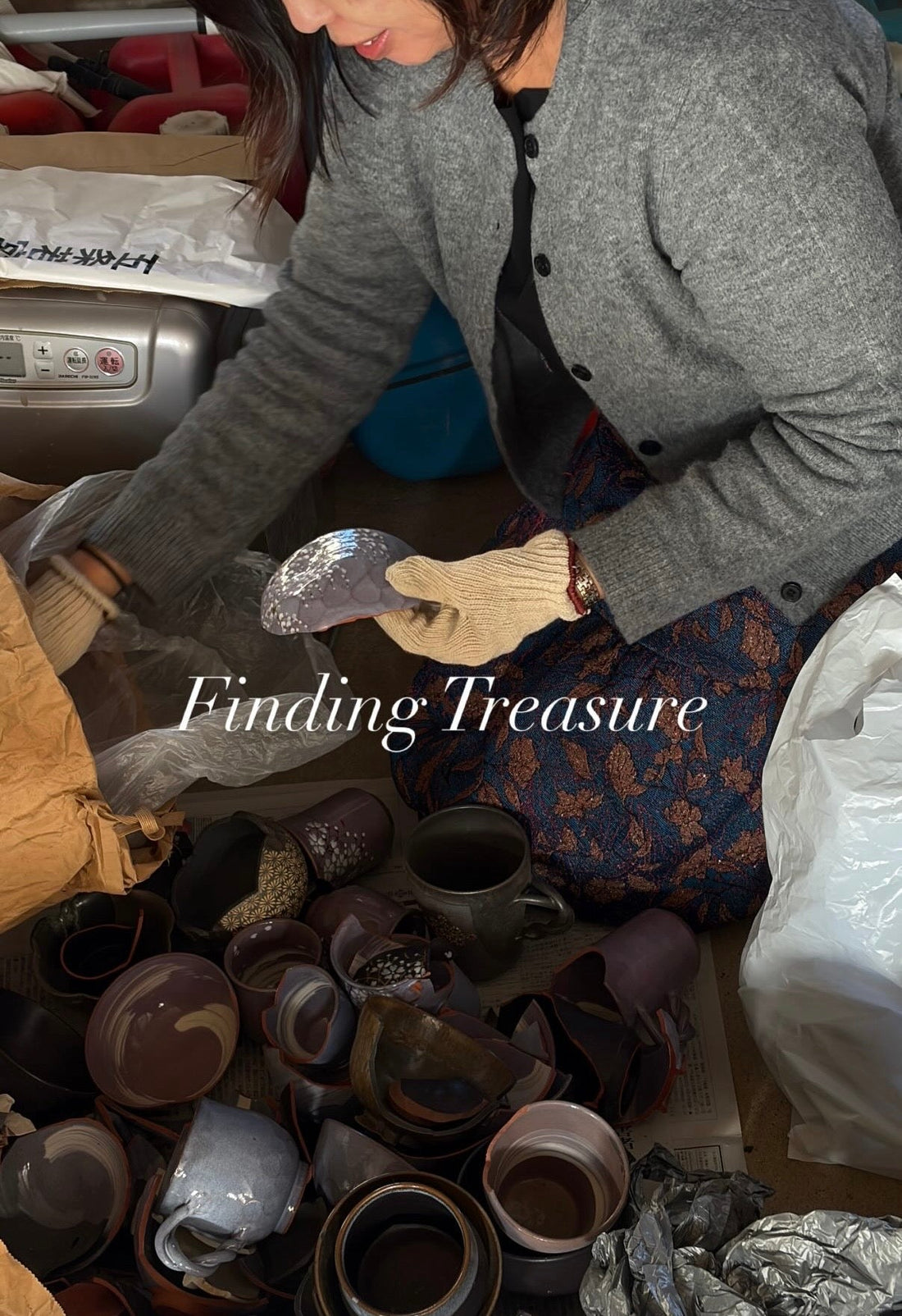 割れたり欠けたりした京焼・清水焼を仕入れしてきました。