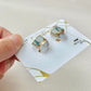 Imari Ware Kintsugi Titanium Earrings Gold Carnelian