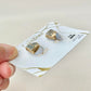 Imari Ware Kintsugi Titanium Earrings Gold Carnelian