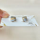 Imari Ware Kintsugi Titanium Earrings Gold Carnelian
