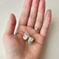 Imari Ware Kintsugi Titanium Earrings Gold Carnelian