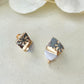 Imari Ware Kintsugi Titanium Earrings Gold Carnelian