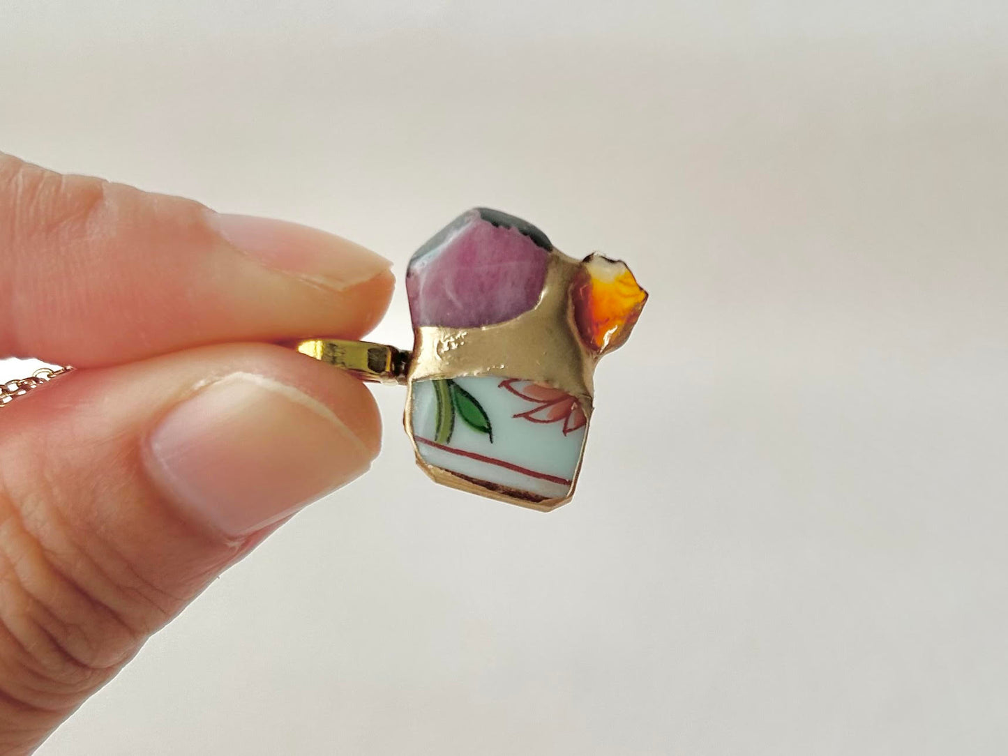 Sea Drifted Porcelain Kintsugi Ring one-size-fits-all 