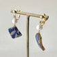 Imari Ware Kintsugi Titanium Earrings Gold Carnelian