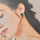 Imari Ware Kintsugi Titanium Earrings Gold Carnelian