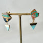 Imari Ware Kintsugi Titanium Earrings Gold Carnelian