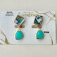 Imari Ware Kintsugi Titanium Earrings Gold Carnelian