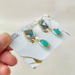 Imari Ware Kintsugi Titanium Earrings Gold Carnelian