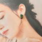 Imari Ware Kintsugi Titanium Earrings Gold Carnelian