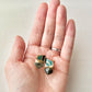 Imari Ware Kintsugi Titanium Earrings Gold Carnelian