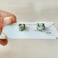 Imari Ware Kintsugi Titanium Earrings Gold Carnelian