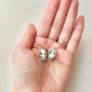 Imari Ware Kintsugi Titanium Earrings Gold Carnelian