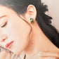 Imari Ware Kintsugi Titanium Earrings Gold Carnelian