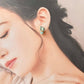 Imari Ware Kintsugi Titanium Earrings Gold Carnelian