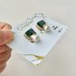 Imari Ware Kintsugi Titanium Earrings Gold Carnelian