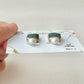 Imari Ware Kintsugi Titanium Earrings Gold Carnelian