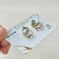 Imari Ware Kintsugi Titanium Earrings Gold Carnelian