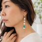 【Premium Series】 京・清水焼  金継ぎ 14KGF フックピアス イヤリング 白菊緣地 ＃a47